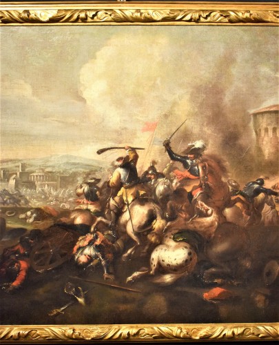 &quot;Battle&quot; - Jacques Courtois the Burgundian (St. Hippolyte 1621 - Rome 1676) - 